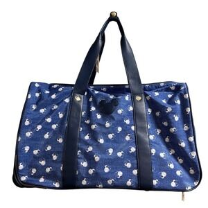 Bioworld Disney Blue Minnie Mouse Rolling Duffel Bag Travel Carry On Vacation